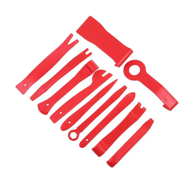 Kit D'outils De Réparation De Voiture En Plastique, Outil De Retrait De Porte Automatique, Levier De Planche De Porte Intérieure, Kit D'outils Stéréo De Voiture, 11 Pièces/ensemble