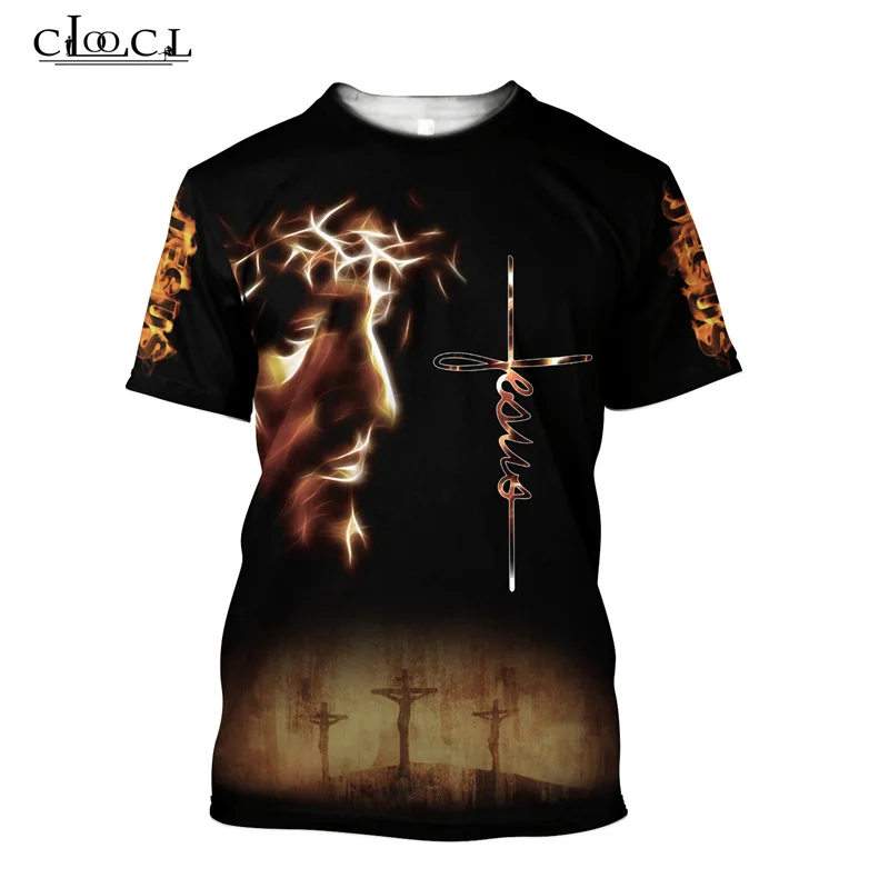 

New Summer 3D Christian Jesus Printing T Shirt For Men Children Fashion Streetwear Tee Shirts Cool Hip Hop Harajuku Clothing Tee