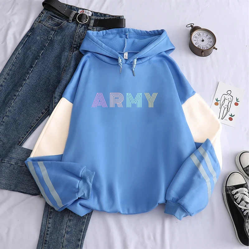 Kpop Army Hoodies Women Street Fashion Popular Soft Fleece Sweatshirts Clothing Long Sleeves Oversized Comfortable Streetwear 3