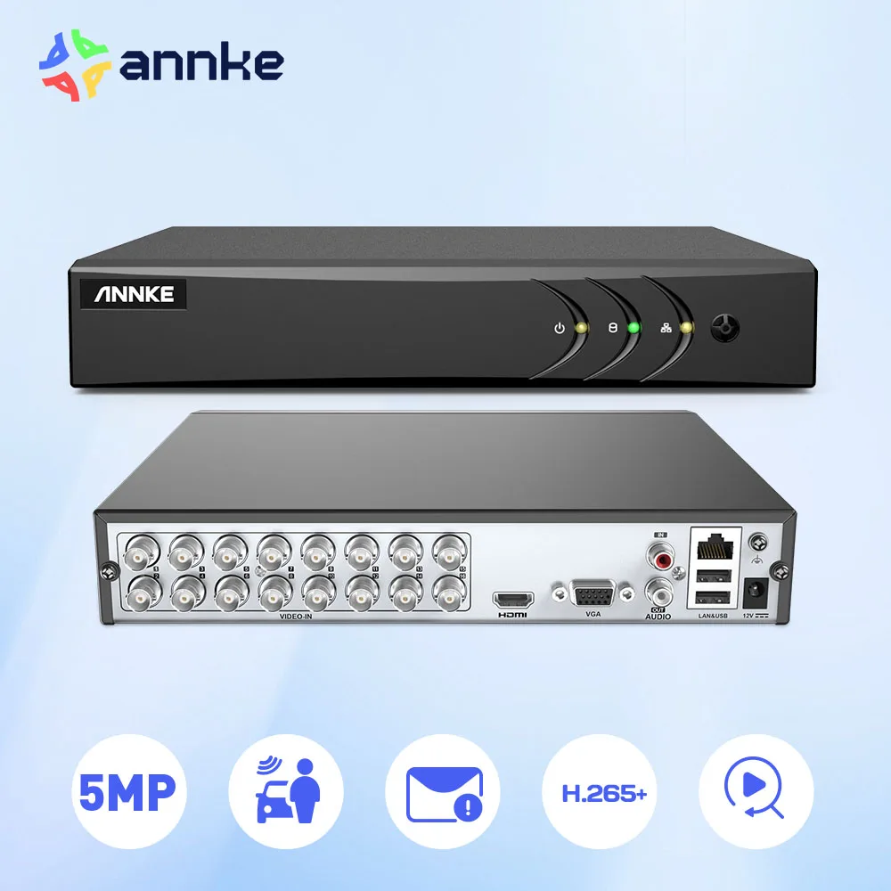 ANNKE 5MP Lite 16CH HD Video Surveillance DVR 5IN1 Digital