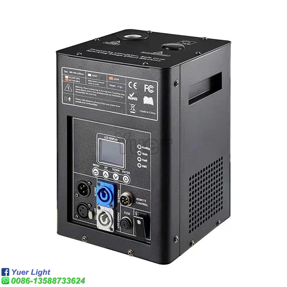 2Pcs/Lot cold sparks machine with Flight Case 600w Cold Firework Machine DMX Remote Control Sparking Spark Machine For  Wedding