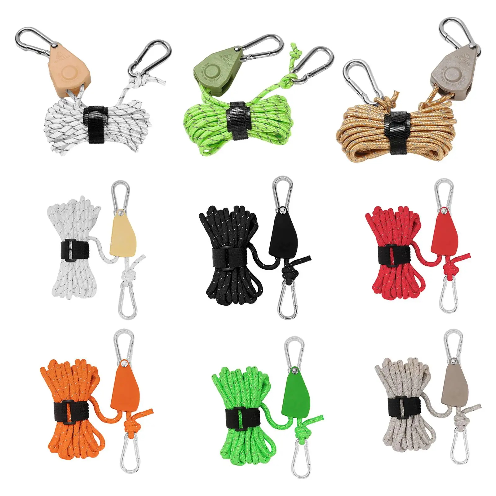 Ratchet Hanger, Rope Hanger with Carabiner, Tensioner, Tensioner, Secure Outdoor