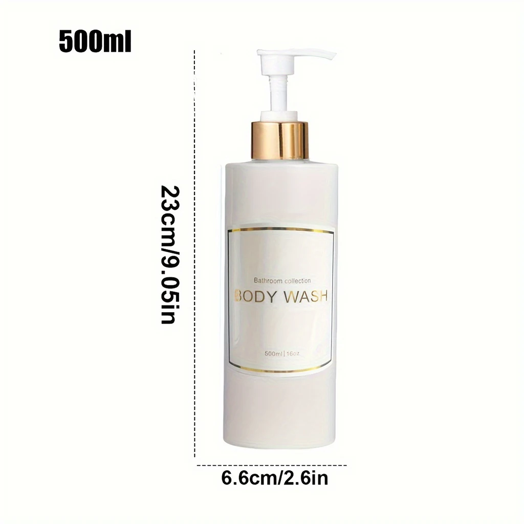 Countertop Soap Dispenser Set Shower Soap Bottles Pump Labels Easy to Refill Body Wash Dispensers 3Pcs soap dispenser