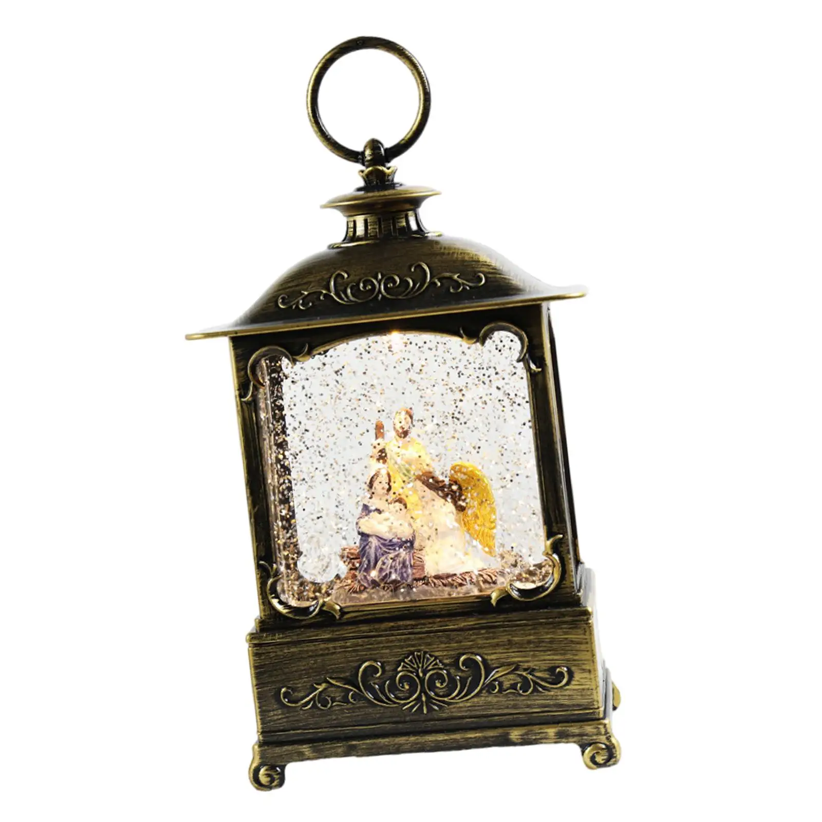 

Glittering Christmas Music Box Lantern Crafts for Indoor Party Decoration