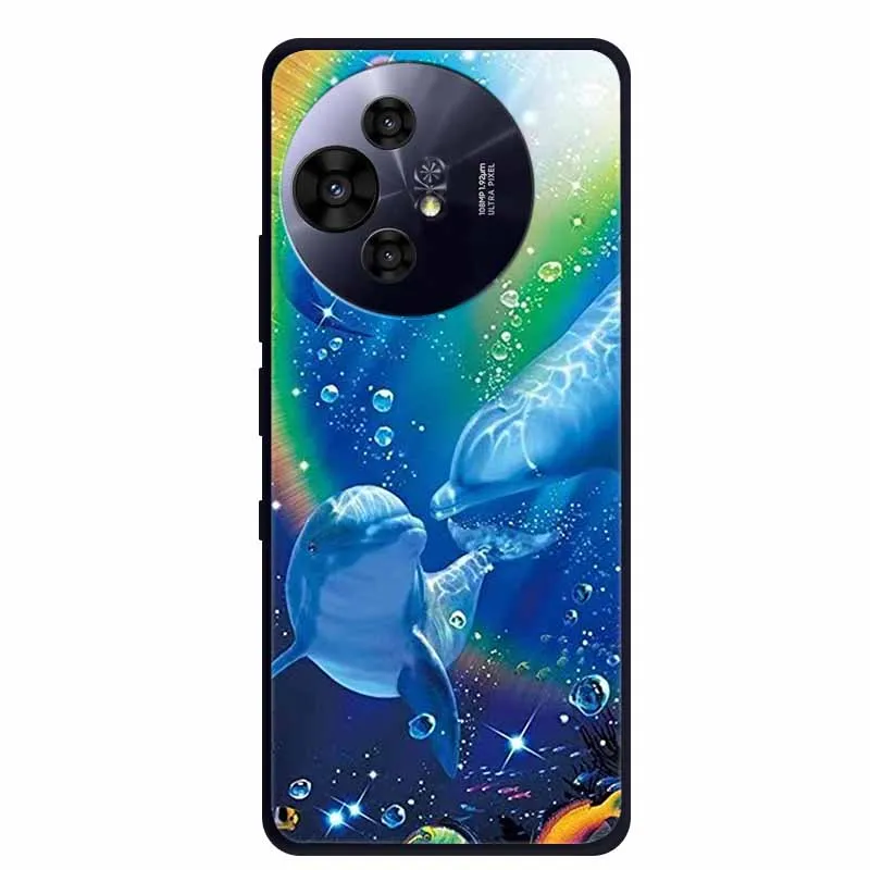 Black Silicone Protective Back Cover - Stylish and Durable Bumper Coque for TCL 50 Pro NxtPaper 5G