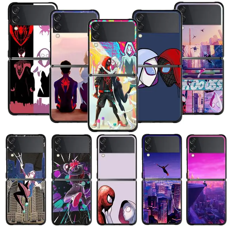 Custodia Per Telefono Per Samsung Galaxy Z Flip 5 Z Flip 4 Z Flip3 5G Shell Per Galaxy Z Flip Hard Cover Marvel Spider-Man Siemens Miles