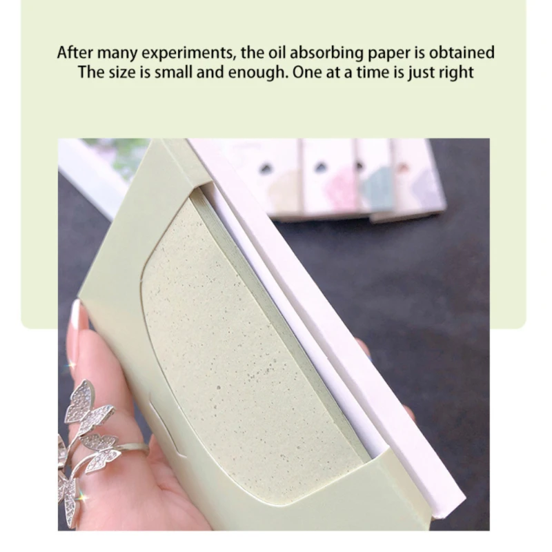 Face Oil Absorbing Paper Green Tea Facial Oil Blotting Sheets 100sheets/pack