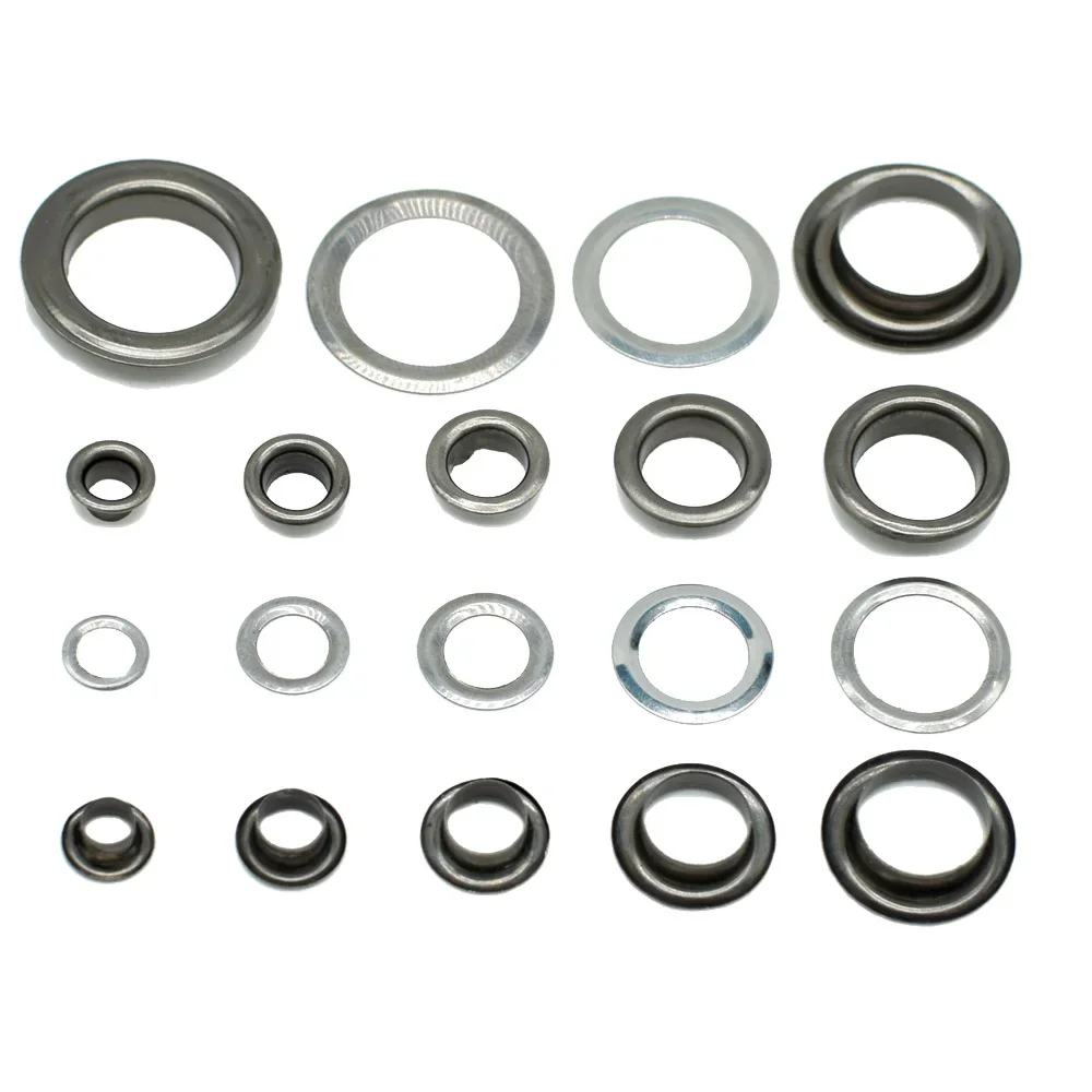 100 Sets Metal Eyelets Grommet LeatherCraft Shoses Belt 3.5-14mm Scrapbooking Eyelet for Sewing Clothes Accessories eyelet grommet ring eyelet grommet ring kit grommet eyelet kit