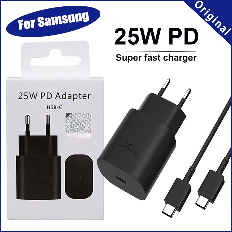 Official Samsung Black PD 25W EU Travel Charger - For Samsung Galaxy A54 5G