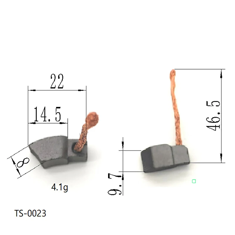 4PCS 자동차 전자 팬 모터 8*9.7*22mm 자동차 팬 모터 브러쉬 카본 브러쉬 DIY 액세서리