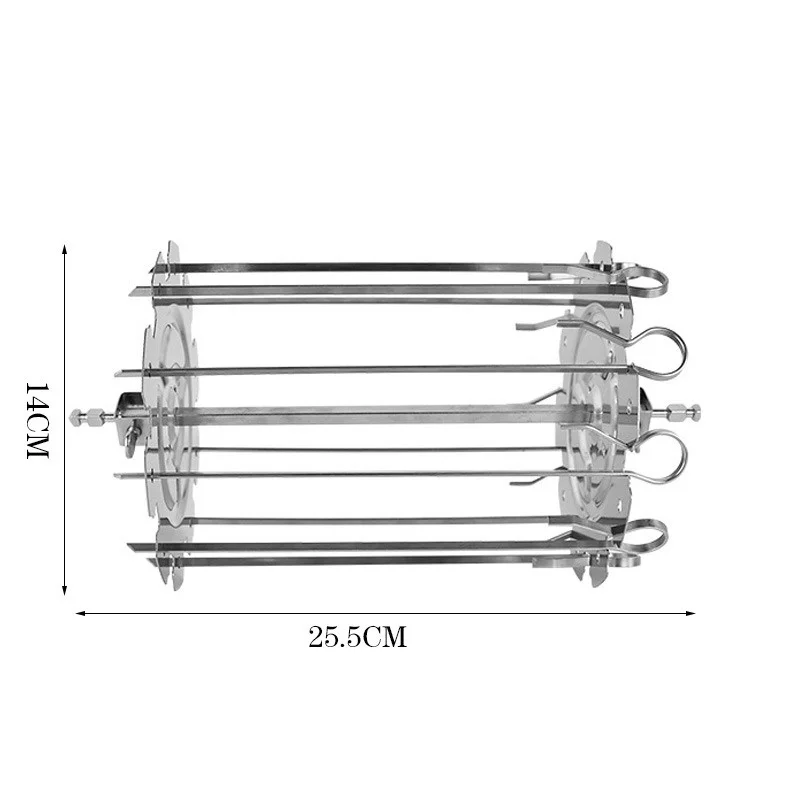 Oven Grill Cage Stainless Steel Rotating Meat Skewer Kebab Maker Machine for Air Fryer Lamb BBQ bbq grilling accessories kebab maker
