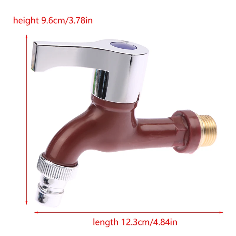 high quality 1/2" Garden Balcony Water Tap Male Thread Washing Machine Faucet Wall Mount Plastic Water Hose Quick Connector