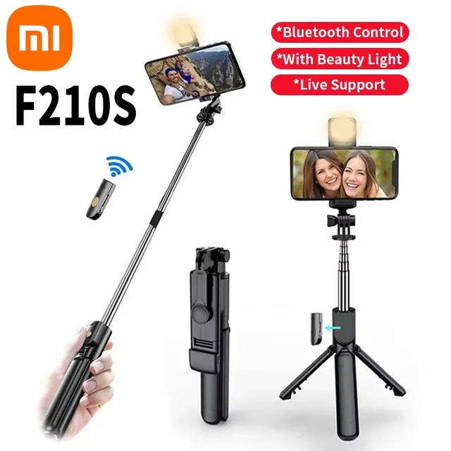 Xiaomi Bluetooth Selfie Stick Wireless Tripod Stand Multifunctional with Fill Light Remote Shutter 360 Degree Rotating Tripod 1