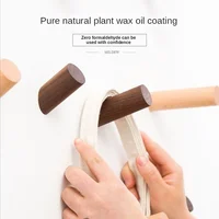 Fashion Creative Wooden Coat Hooks for Wall Wood Pegs Single Coat Rack Hooks for Hanging Clothes Coats Hats Towels 1