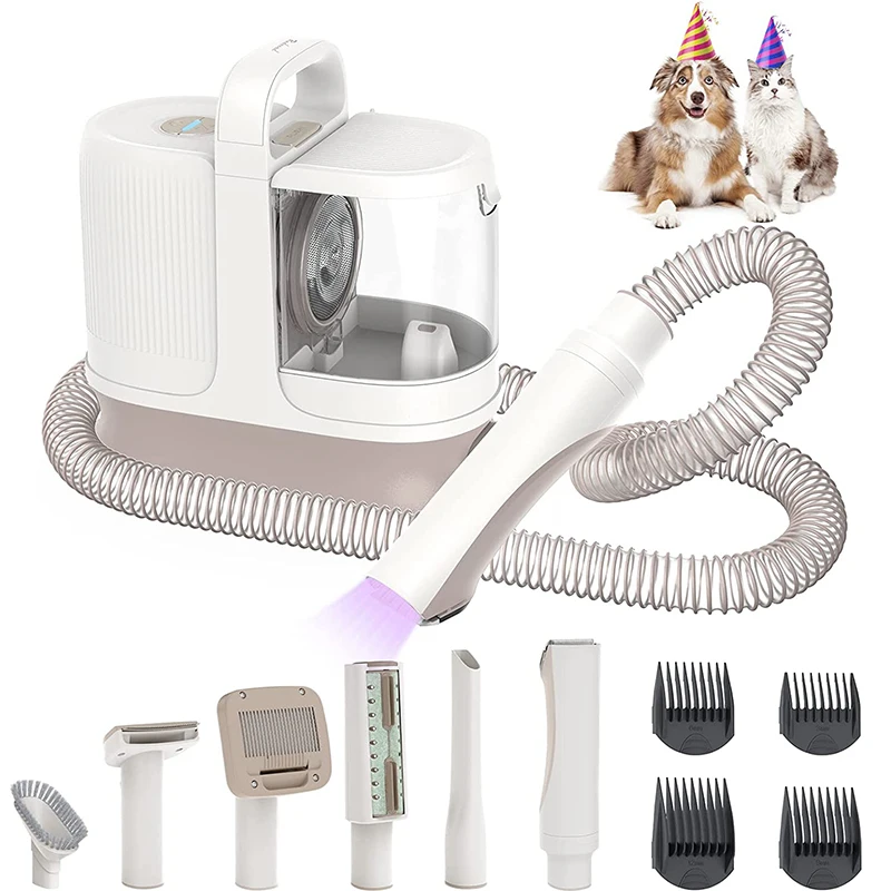 

Redroad P17 Pet Vacuum Cleaner Dog Hair Vacuum Suction 99% Pet Grooming Kit with 6 Professional Grooming Pet Hair Remove Tools