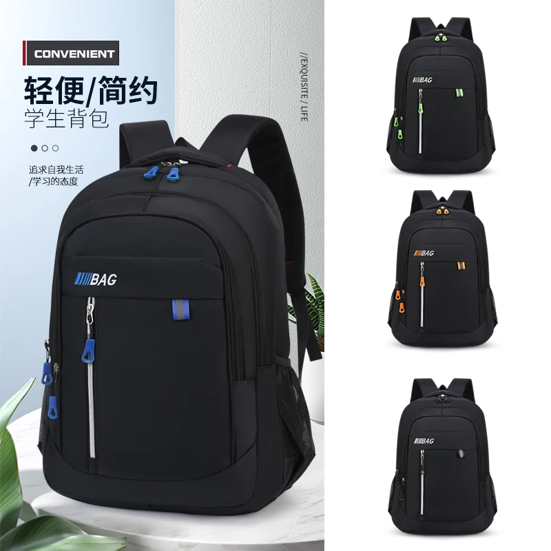 Multifunctional Black Backpack for Men Large Capacity Waterproof Laptop Bag Stylish Student Commuter Travel Outdoor Bag Design
