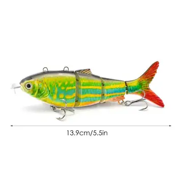 Robotic Fishing Lure USB Rechargeable Self Swimming Fishing Lures Smart Lure Automatic Electronic Fish Multi-joint Bait Handy 6