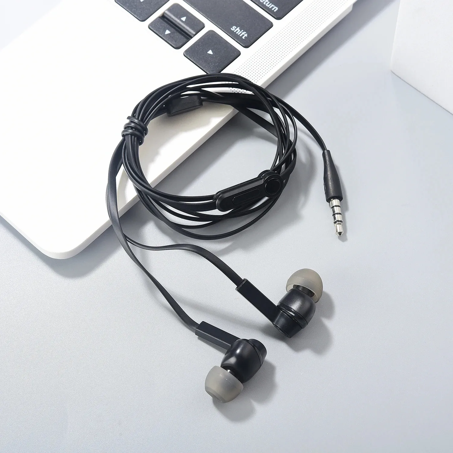 Premium In-Ear Earphones with Bass and Microphone - Wired Control Earbuds