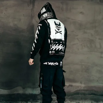 Punk Hooded Long Sleeve Top 3
