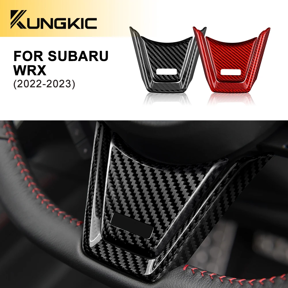 

Наклейка из натурального твердого углеродного волокна для Subaru WRX/ WRX STI 2022, 2023, 2024, кнопки на руль автомобиля, рамка, аксессуары для внутренней отделки