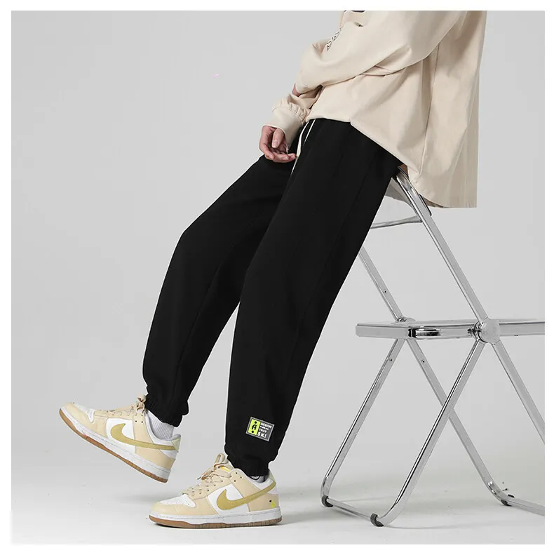 black casual pants 2022 New Cargo Sport Casual Men Pants Sweatpants Baggy Cotton Joggers Korean Style Outdoors Trousers Fashion Loose Men Clothing casual khaki pants