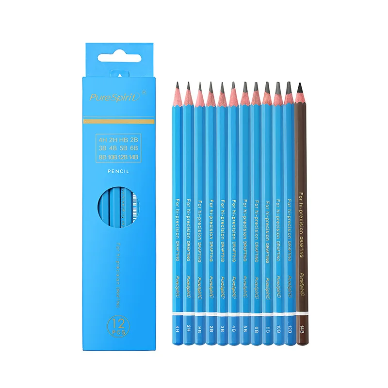 12Pcs 2B/4B Graphite Professional Drawing Pencils Students Stationery Items Kids Art Supplies Back to School Accessories Gift 4