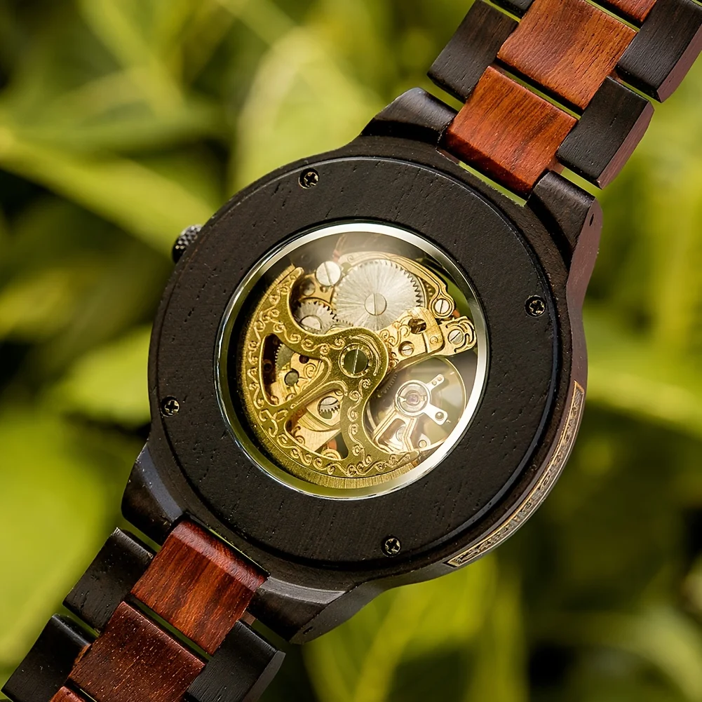 Mechanical watch Men's Automatic Mechanical Watch with Wood Box