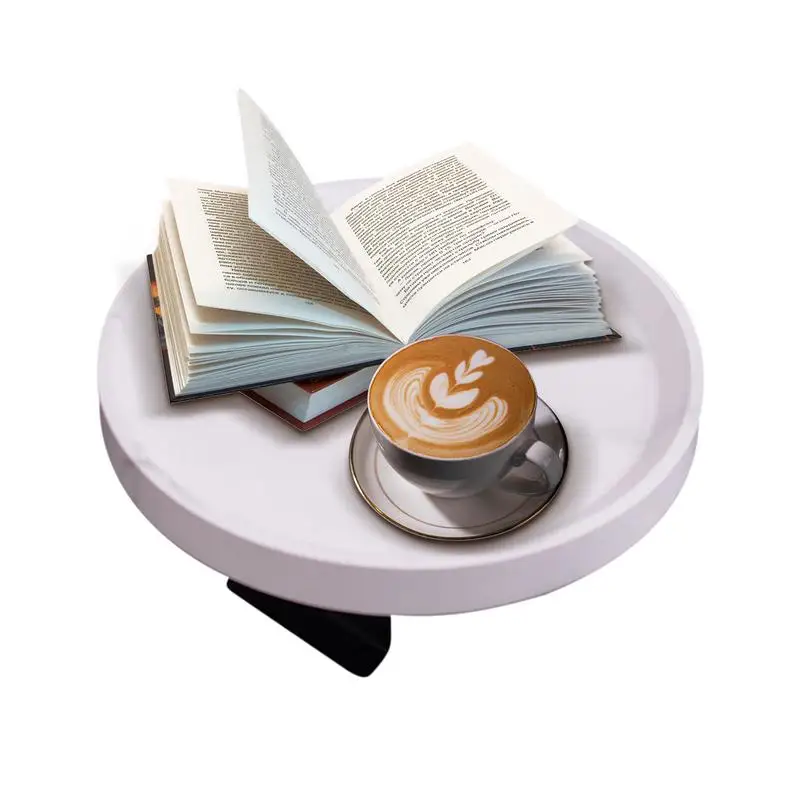 

Sofa Armrest Tray Round Sofa Arm Clip Table Movable Dining Table Tray Portable Drink Snack Remote Control Holder Armchair Organi