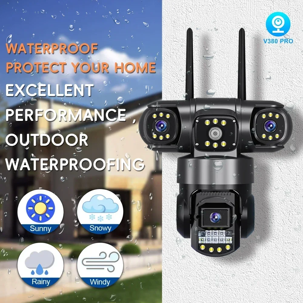 three lens Solar wifi 4g weatherproof v380pro