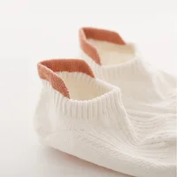 3 paires de chaussettes en coton à maille fine pour bébés, confortables, respirantes, pour enfants, garçons et filles, chaussettes de sol antidérapantes 5