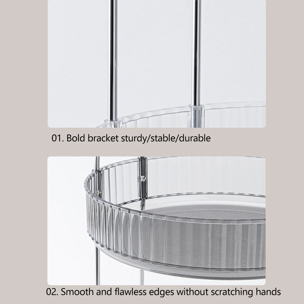 360 Rotating Makeup Organizer Large Capacity Cosmetic Organizer Transparent Multi-Layer Make Up Organizer Box Home Desktop Rack 5
