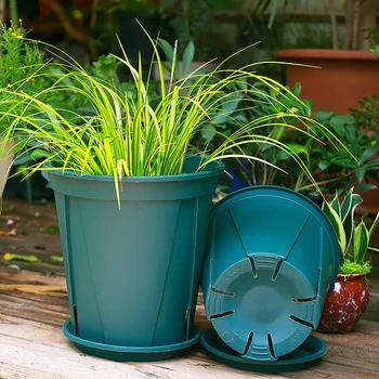 2Pcs Rooting Control Flower Pot With Tray Thickened Succulent Planting Breathable Pot Home Garden Seeding Nursery Container