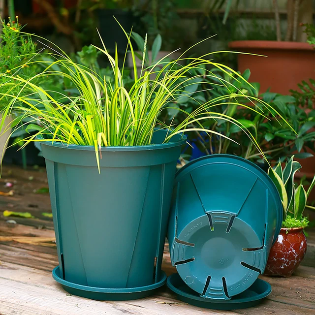 2Pcs Rooting Control Flower Pot With Tray Thickened Succulent Planting Breathable Pot Home Garden Seeding Nursery Container