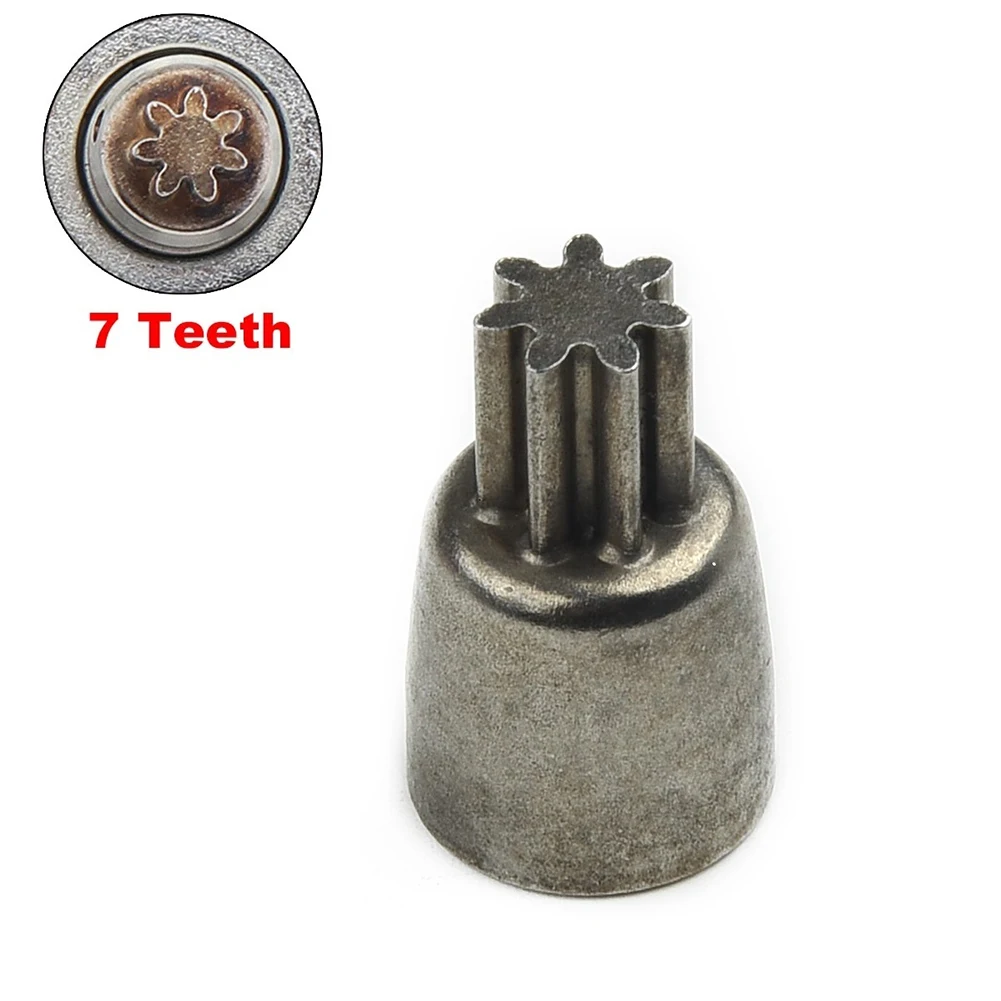 7 Tooth Gear Sleeve 4.98mm Shaft Diameter Metal 7T Gear For 2106 Brushless Electric Wrenches Motor Angle Grinder Acc18.5x11x11mm goolrc s2430 7200kv brushless motor 25a esc 2 2kg metal gear servo combo set for 1 14 1 16 1 18 rc car