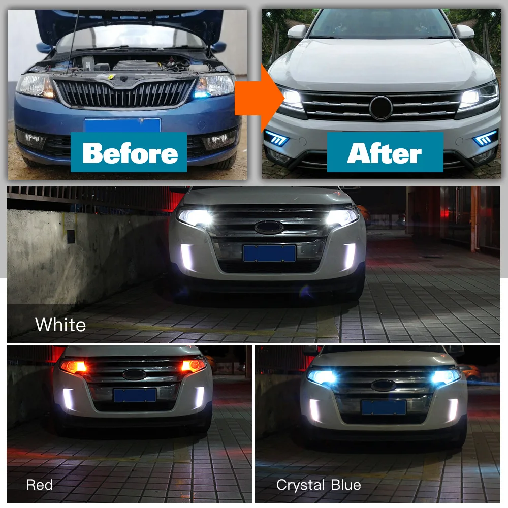 주간 주행등 DRL, 쉐보레 트랙스 액세서리, 2012-2017 2013 2014 2015 2016, 2 개 LED 램프