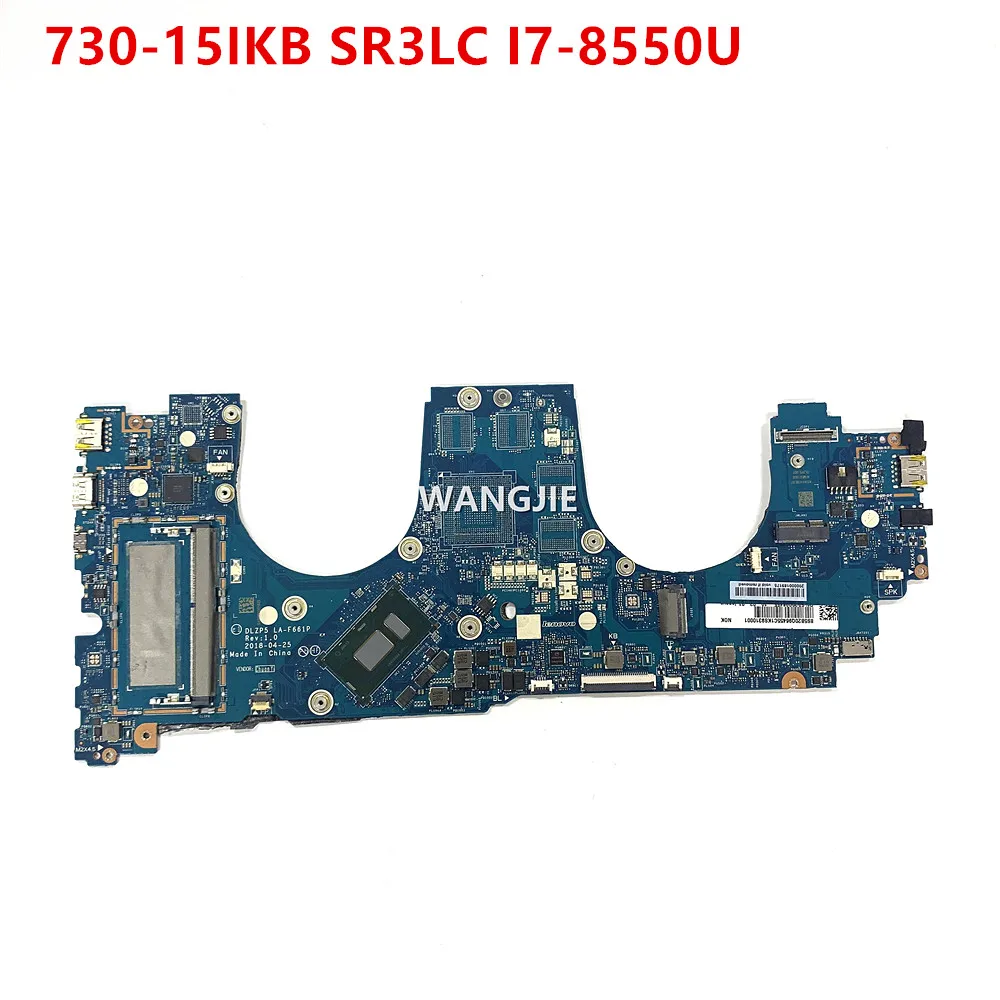 

DLZP5 LA-F661P 5B20Q96455 For Lenovo Yoga 730-15IKB 15.6 inch Laptop Motherboard SR3LC I7-8550U CPU DDR4 100% Working