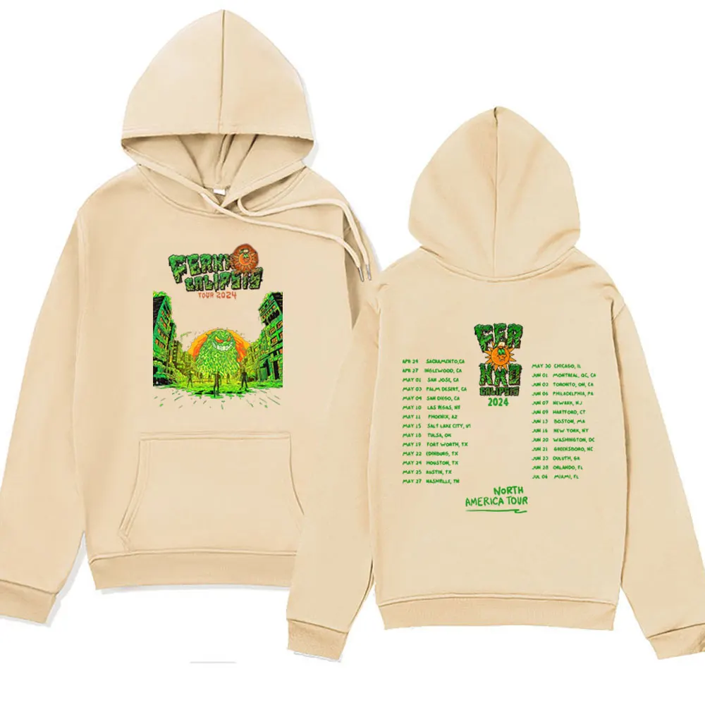Rapper Feid Ferxxocalipsis Tour 2024 Graphic Hoodies High Street Hip Hop Trend Sweatshirt Men Women Fashion Long Sleeve Pullover