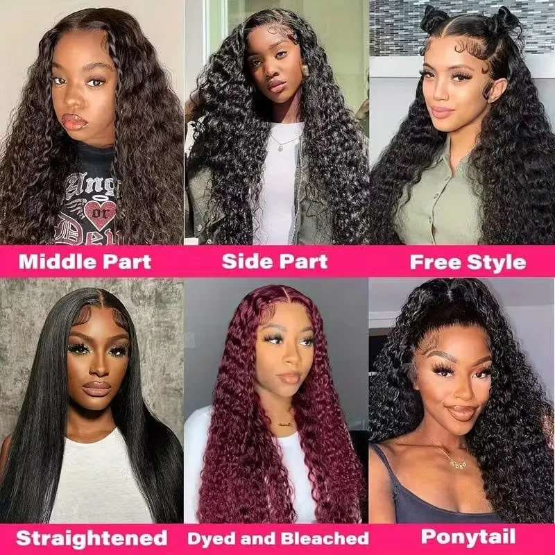 13x6 Body Wave Lace Front Human Hair Wigs Natural Black #4 Brown 13x4 Pre Plucked With Baby Hair For Women 200 Density 5