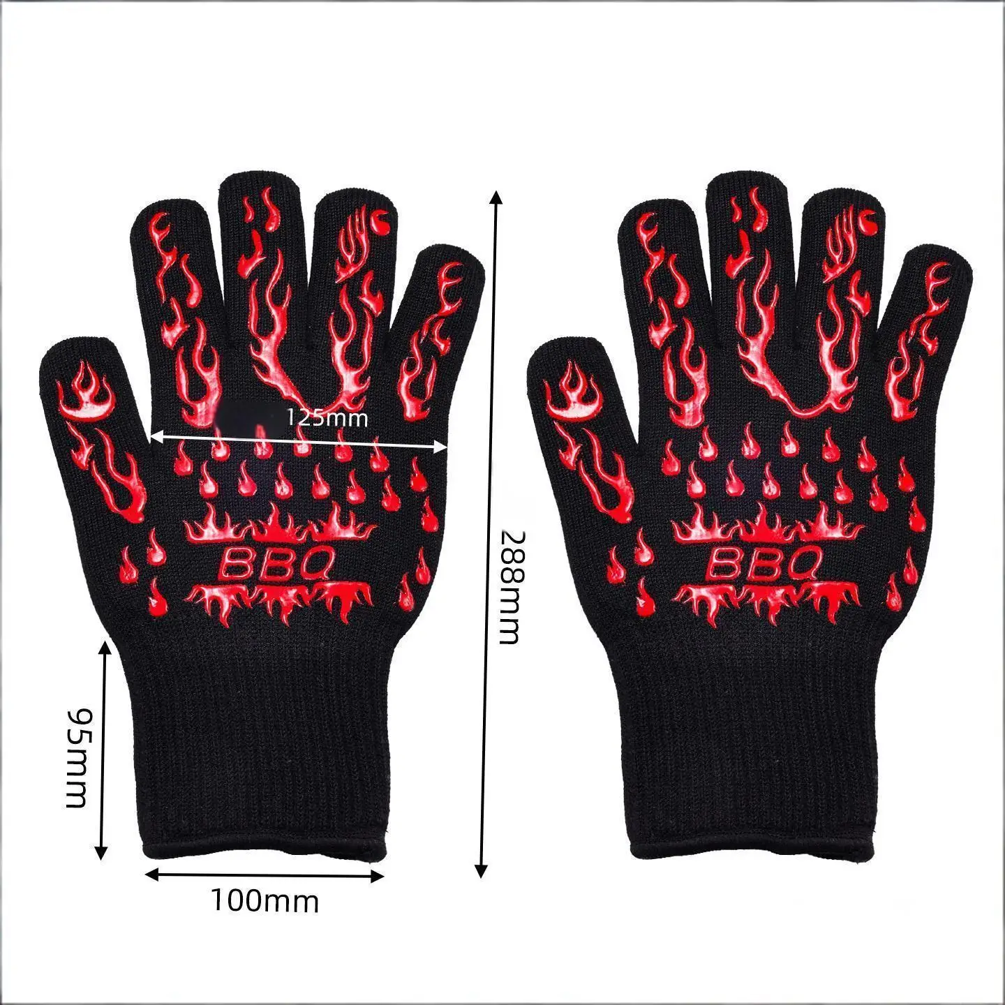 Enhanced Heat-Resistant Silicone BBQ and Oven Mitts