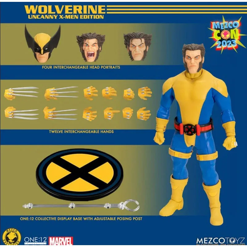 In Magazzino Originale Mezco One:12 Wolverine Uncanny X-Men Edition 2023 Sdcc Action Anime Figure Model Toys Collection Doll Gift