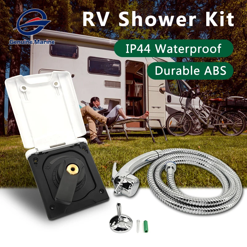 Genuine Marine Shower Kit White RV Exterior Shower Box Detachable ...