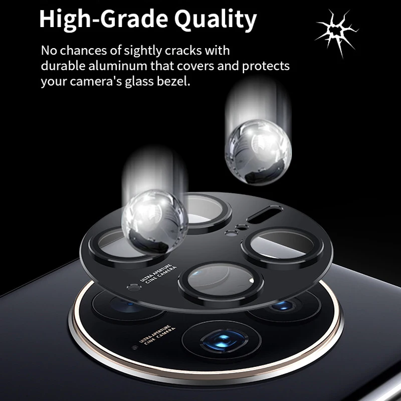 Camshield Metal Lens Ring Glass Protector Film for Huawei Mate50 Mate 50 Pro Matte Alloy Camera Bezel Protection Full Cover