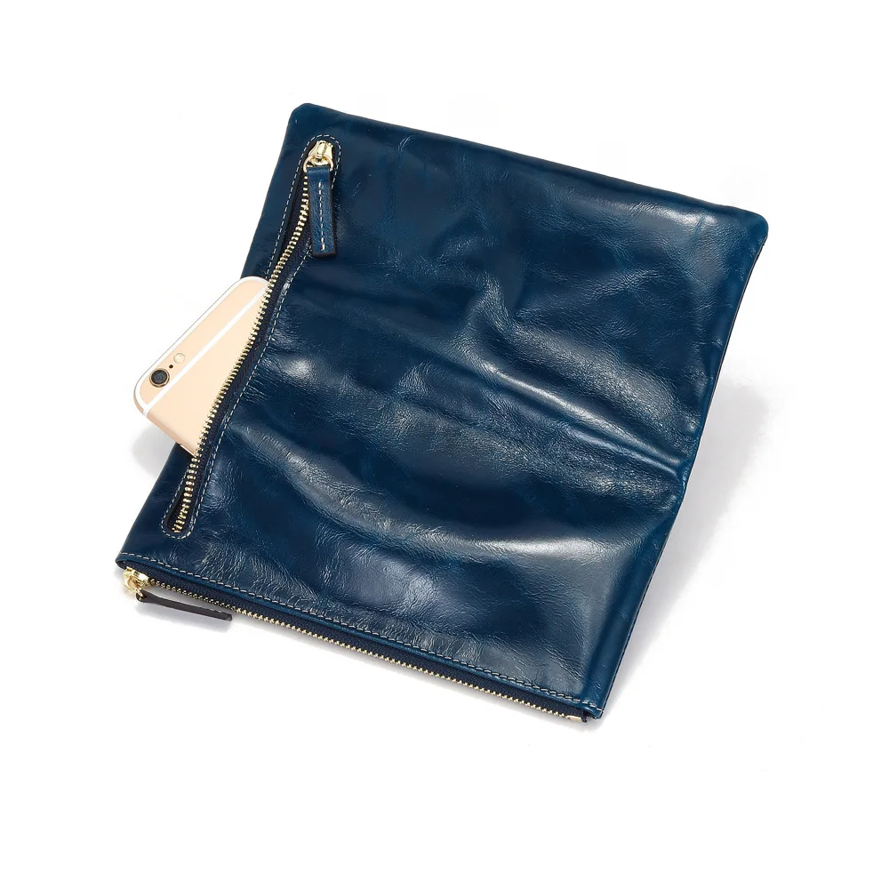 Women's wallet leather long multi-card large-capacity clutch bag RFID anti-theft brush mobile phone bag clutch bag