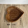 Heart Shape Bread Display Fruit Dish Baskets Leaf Rattan Weaving Basket Serving Storage Bowls for Family Friend Neighbor Gift 5