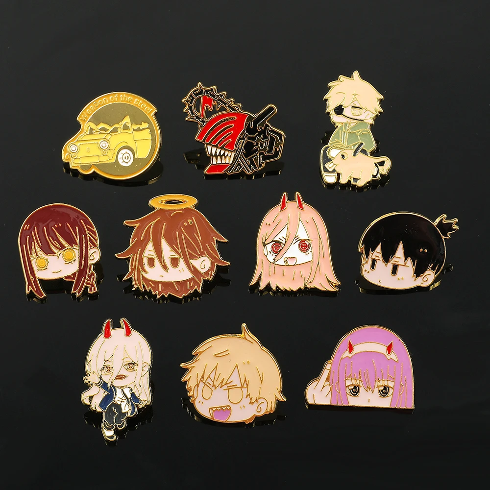 

Anime Chainsaw Man Badge Brooch Pin Cute Cosplay Denji Power Makima Aki Enamel Lapel Pins Manga Jewelry Gifts for Fans