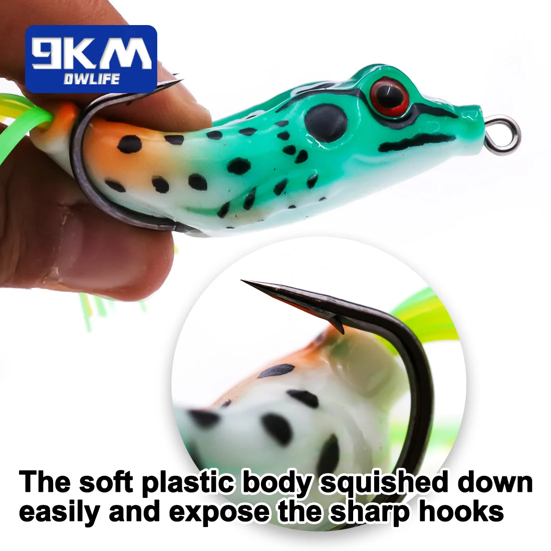 Topwater Frog Lures 6~14g Fishing Lures Bass PVC Fork Tail