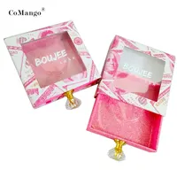 Wholesale DIY Cluster Lash Box Case With Diamond Handleaux Cils 25mm Lash Boxes Eyelash Packaging Box Magnetic Square Case Bulk 2
