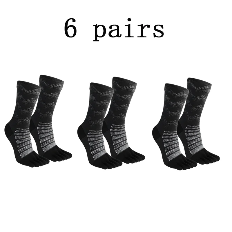 6 pairs Black