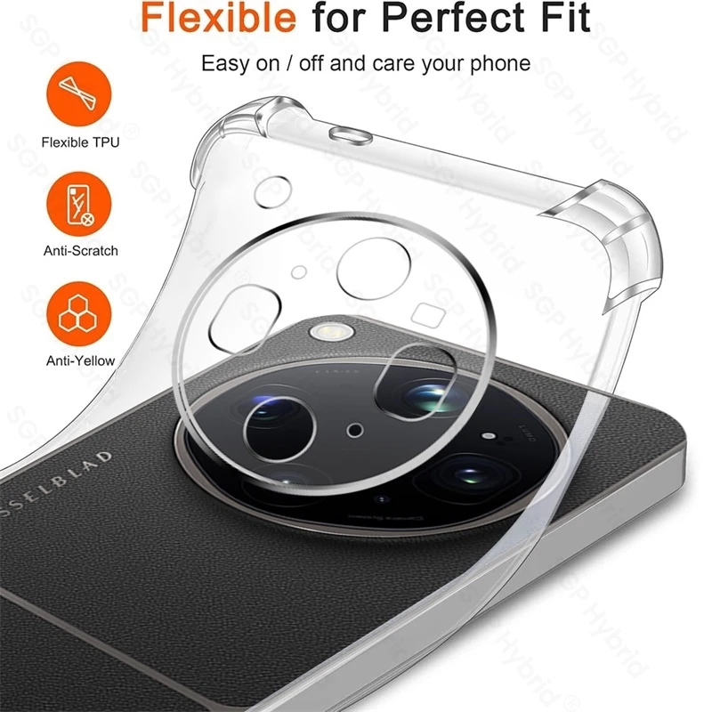 Clear Shockproof TPU Soft Cover with Camera Protector