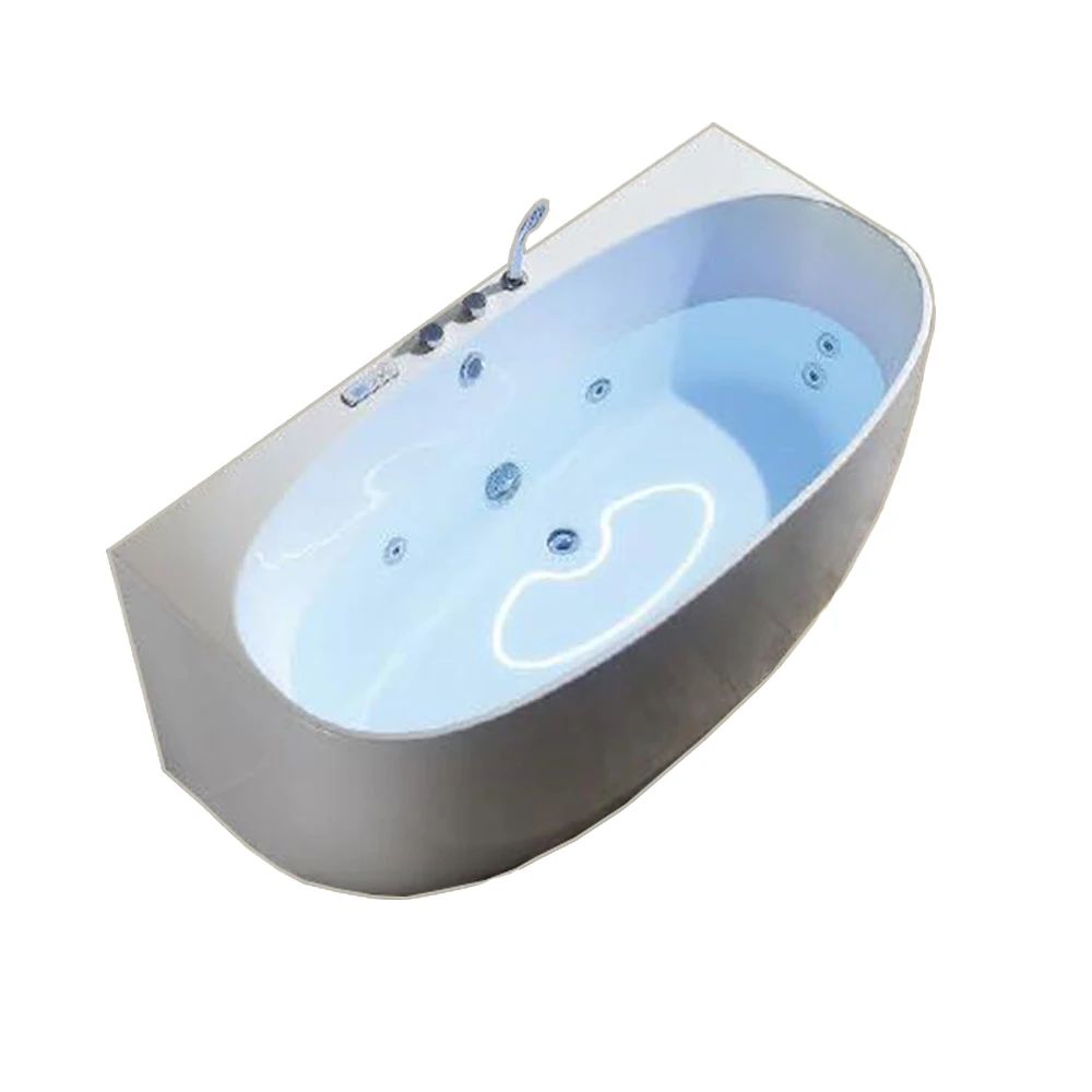 

1700mm Surfing Fiberglass Whirlpool Intelligent Bathtub Acrylic Hydromassage Seamless Joint Hot Tub 3315